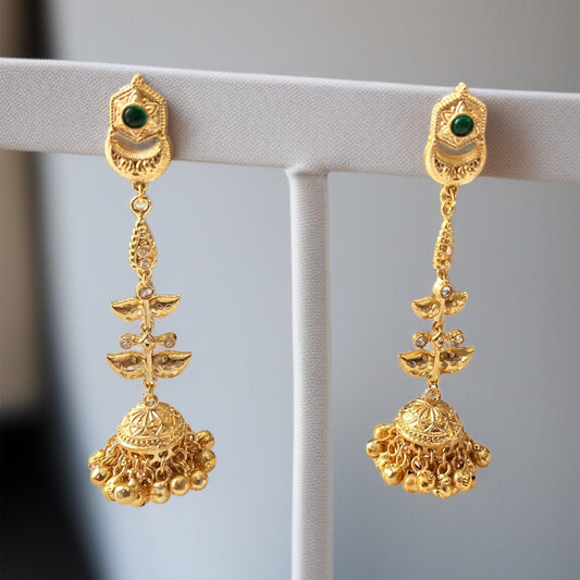 Brass Drop Jhumka Earrings