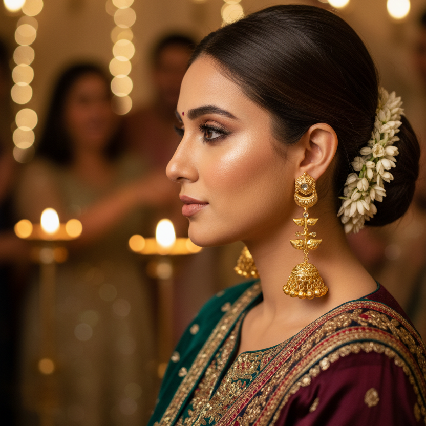 ghungroo jhumka earrings