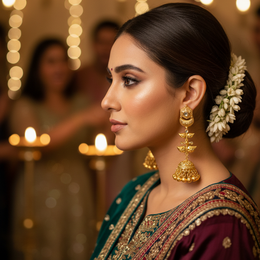 ghungroo jhumka earrings