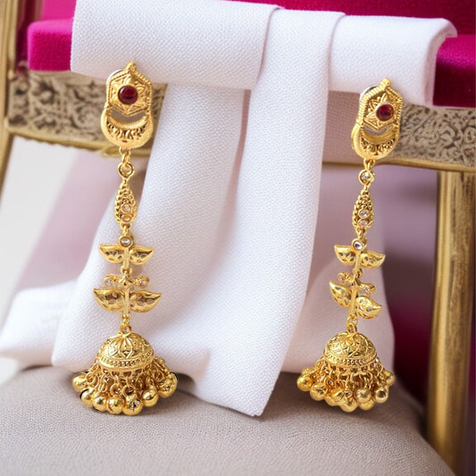 Brass Drop Jhumka Earrings