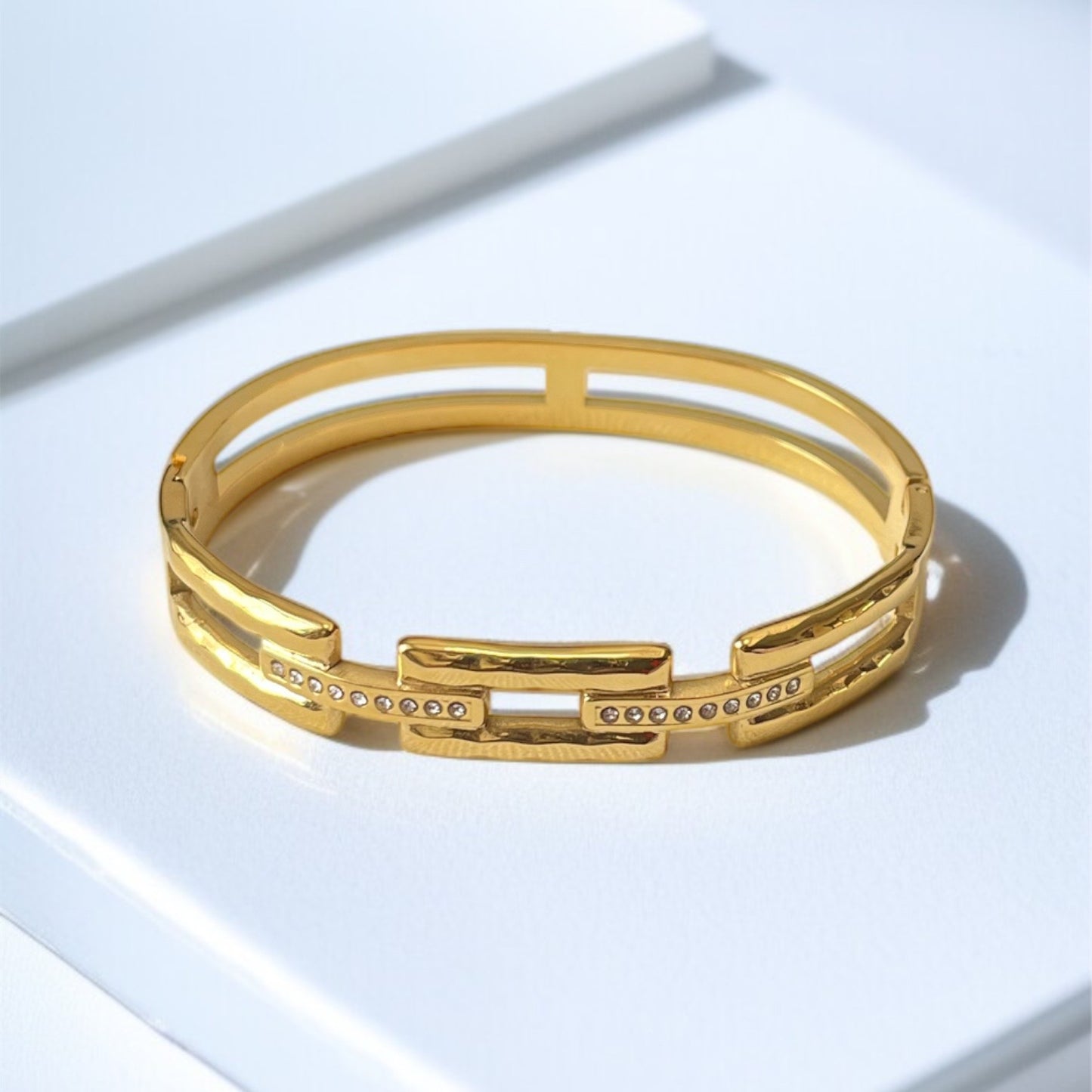 AD Studded Gold Bracelet