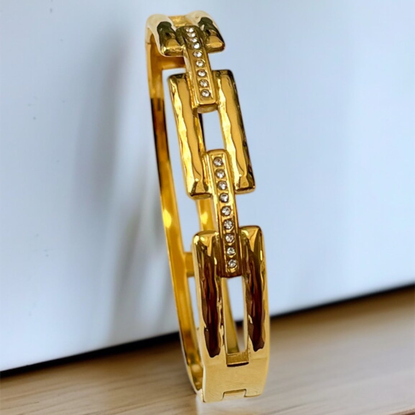 AD Studded Gold Bracelet