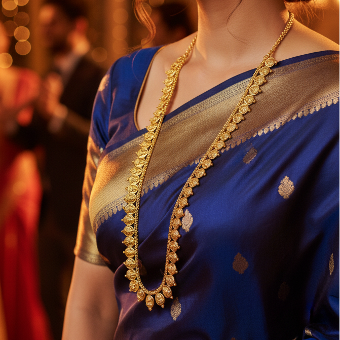 Gold Temple Necklace Set