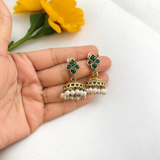 Brass Small Jhumkas Earring