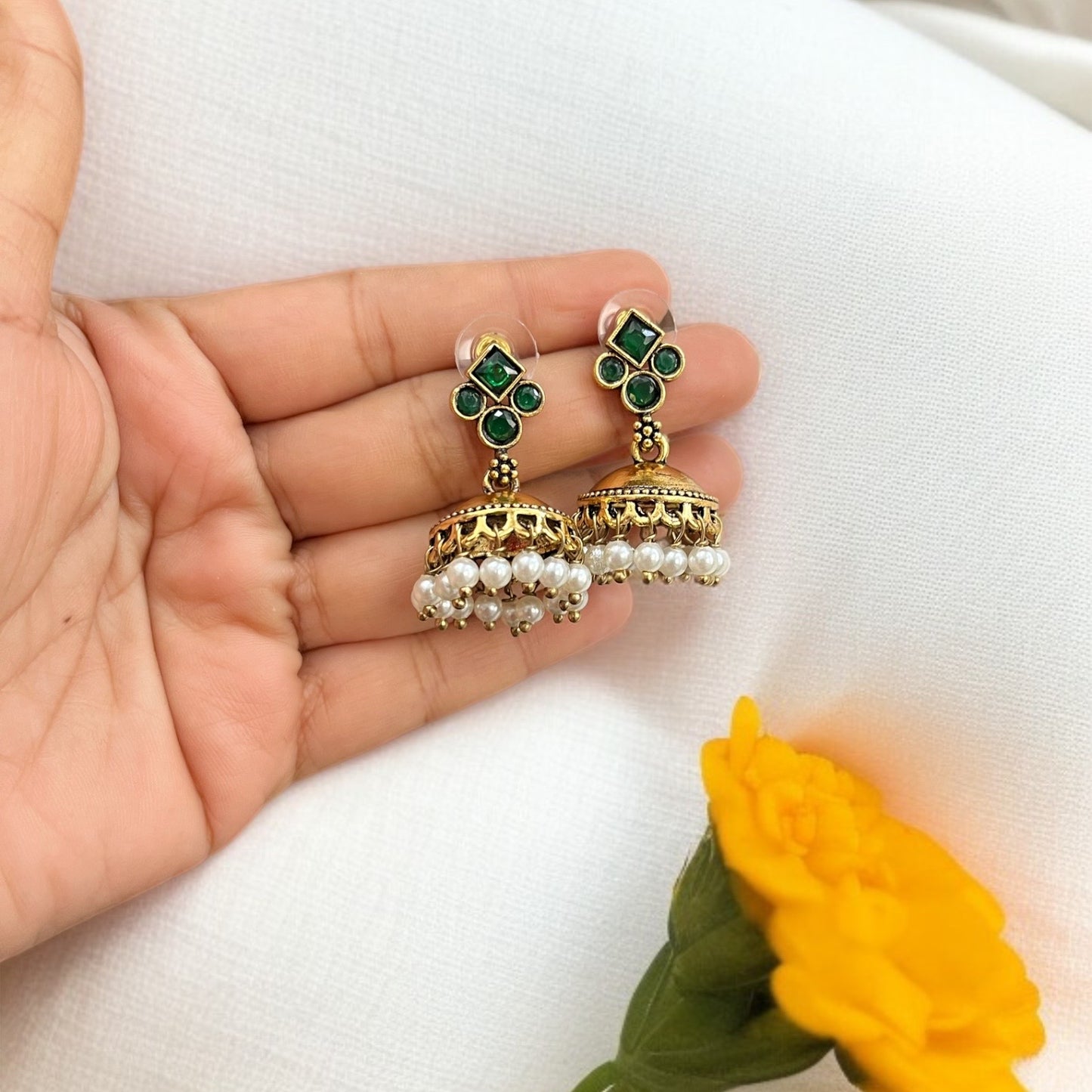 Brass Small Jhumkas Earring