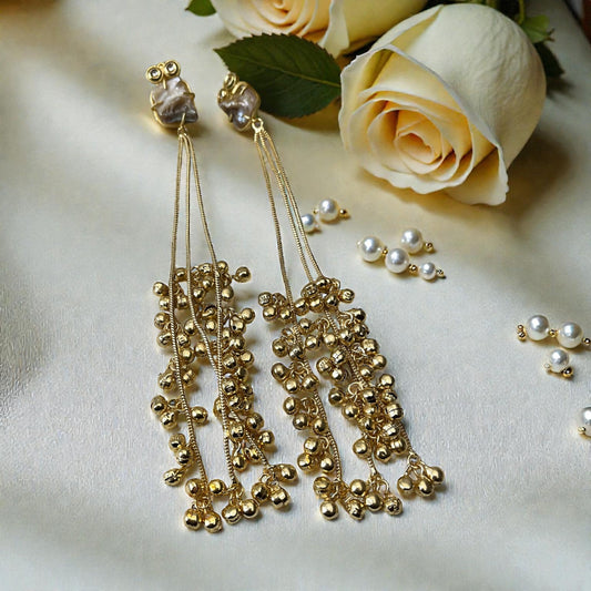 MOP Ghungroo Kashmiri Earrings