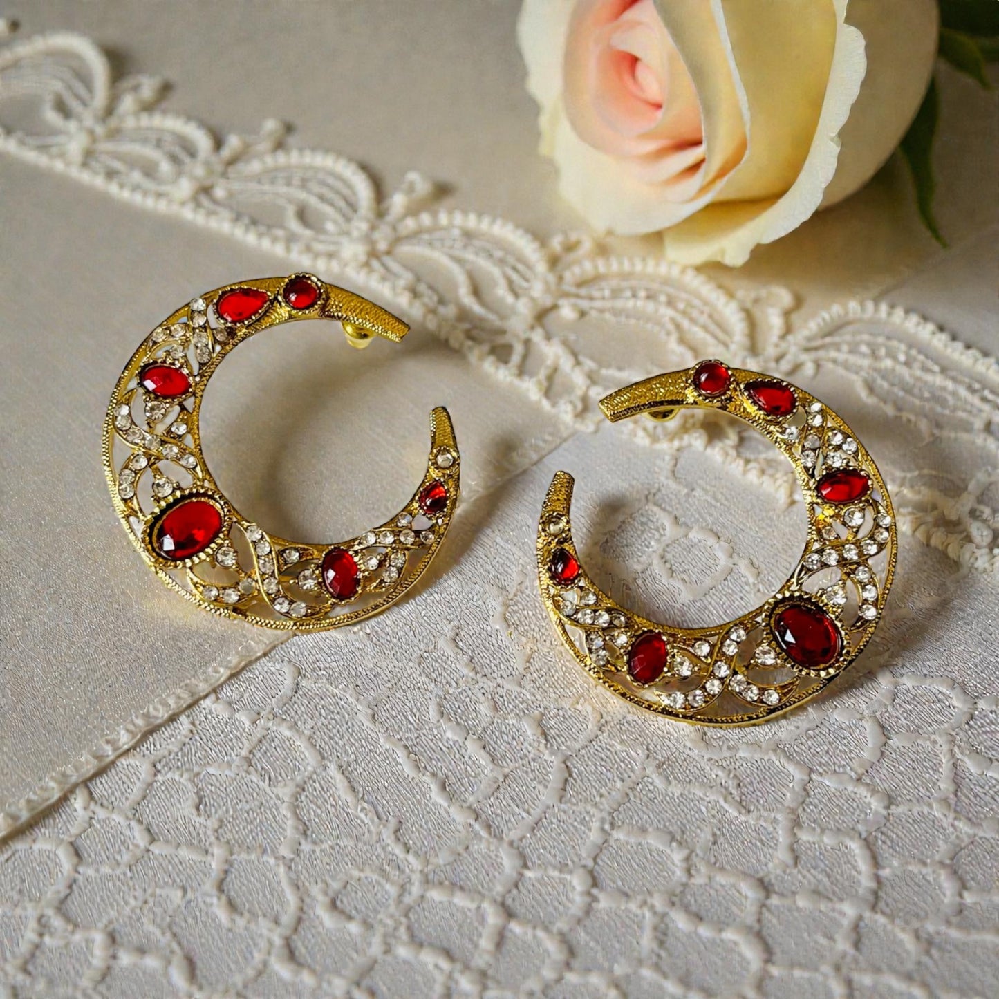 Kundan Stone Chandelier Earrings