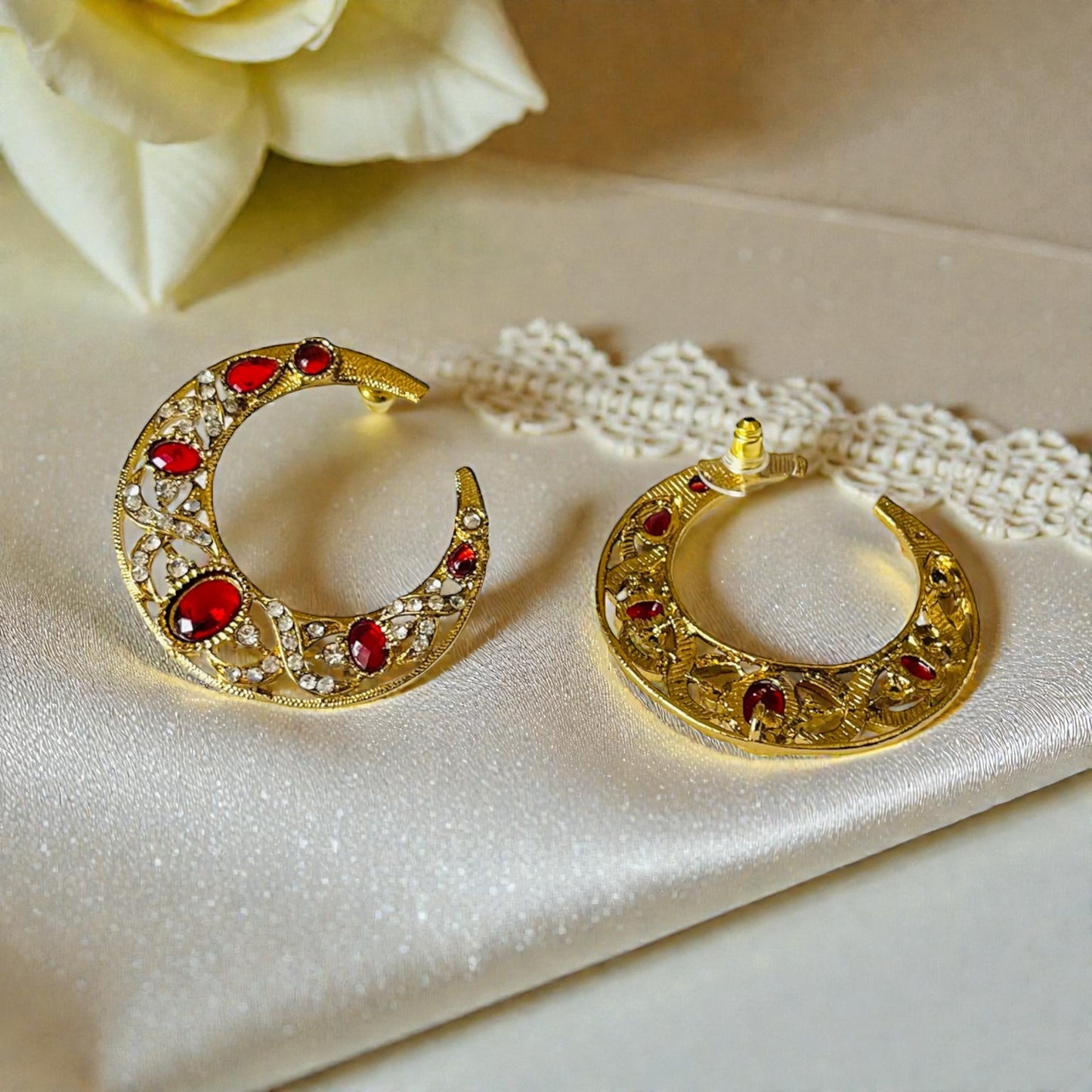 Kundan Stone Chandelier Earrings
