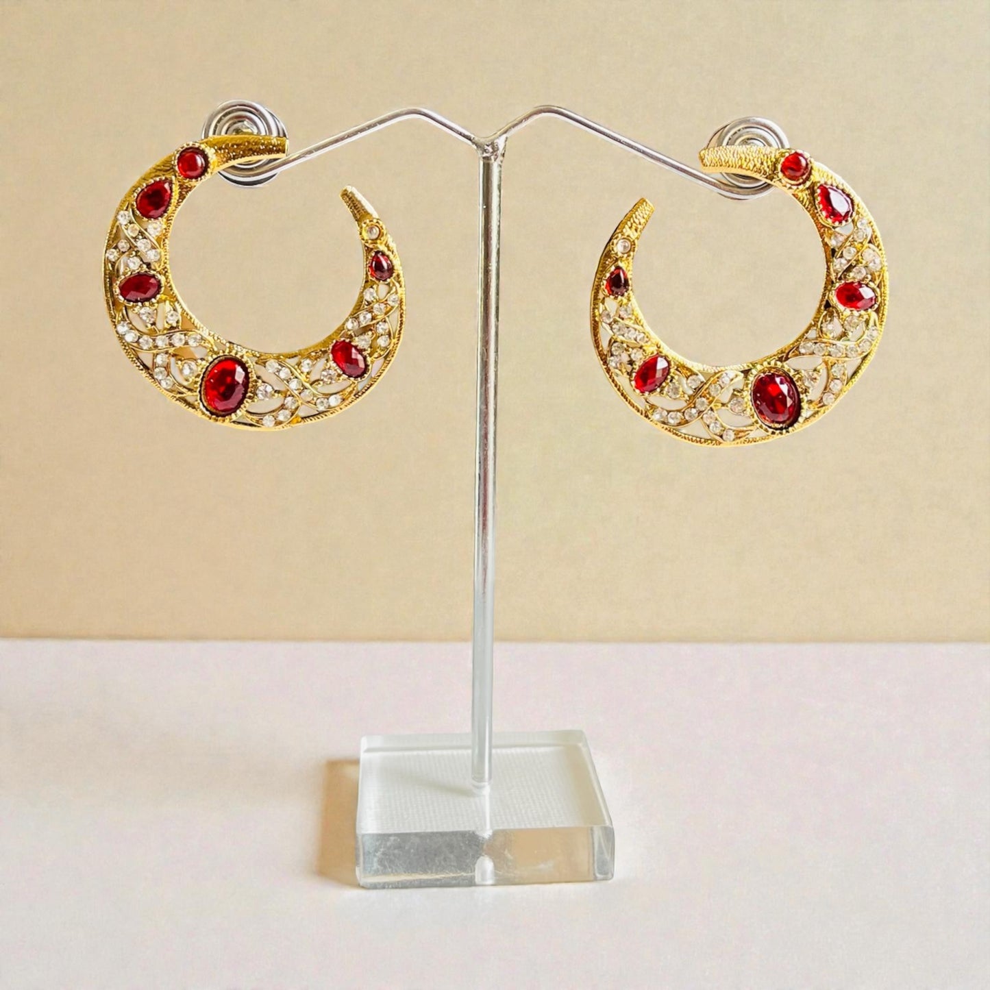 Kundan Stone Chandelier Earrings