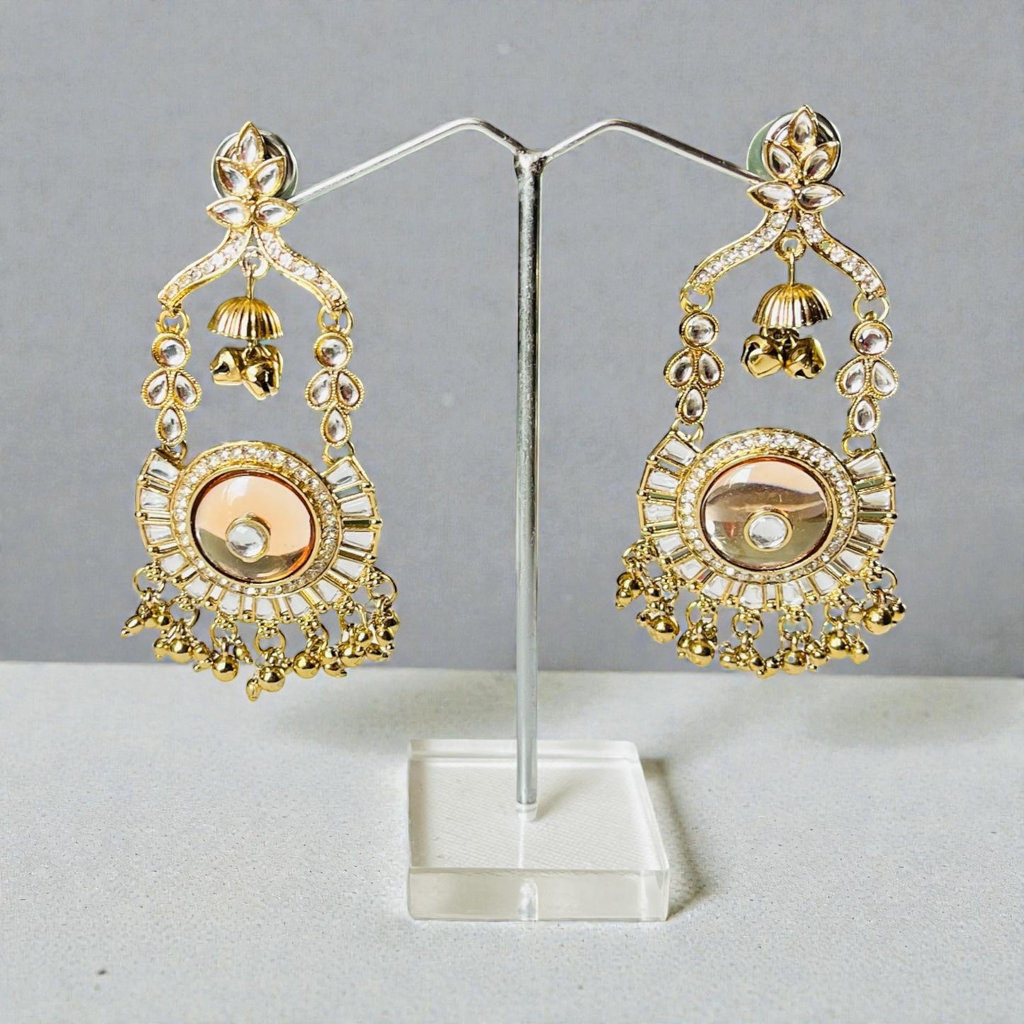 Rust Orange Stone Earrings
