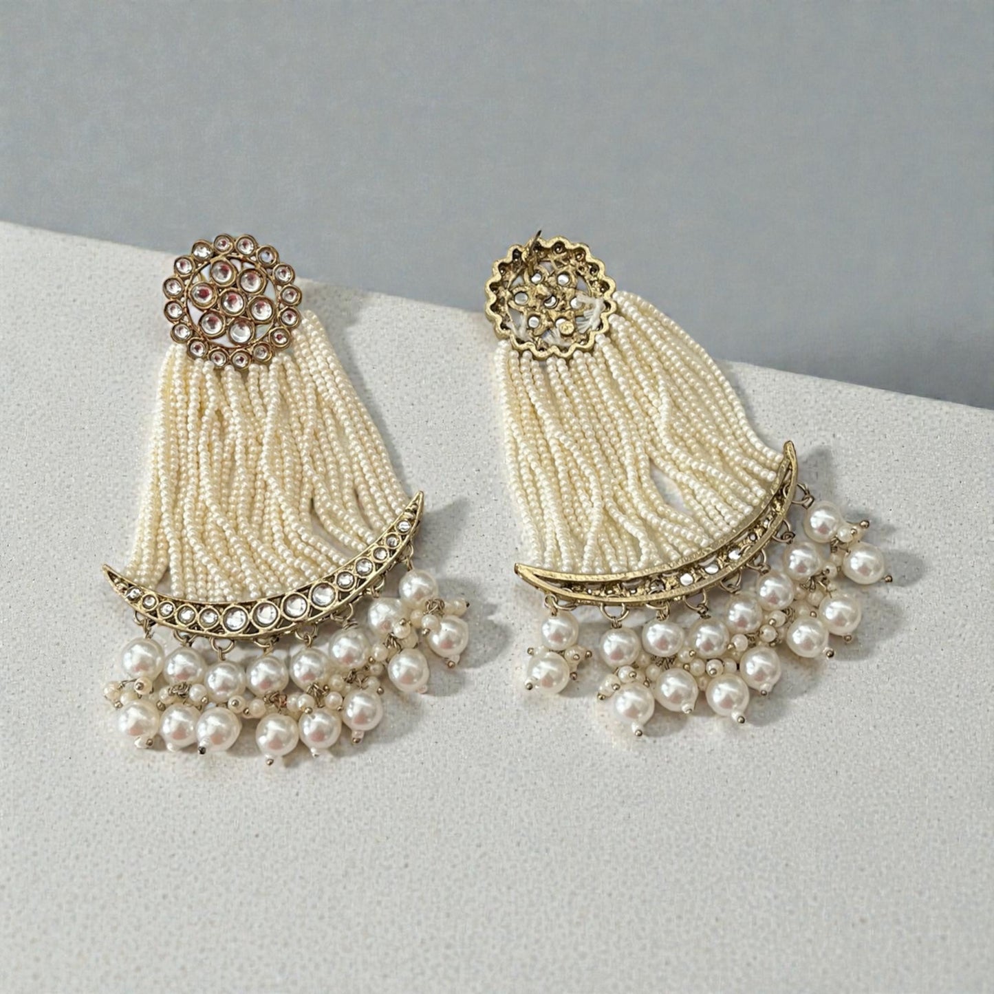 Chid Pearl Chandbali Earrings