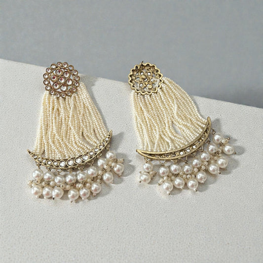 Chid Pearl Chandbali Earrings