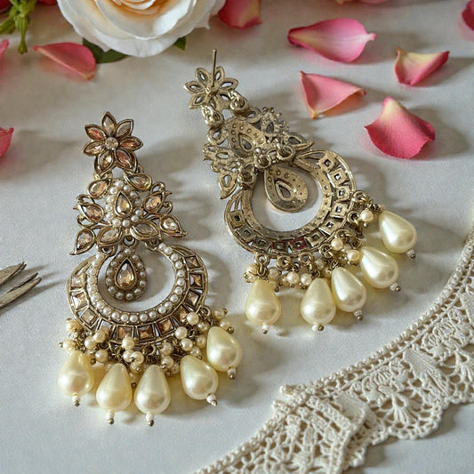 Kundan Chandbali Earrings