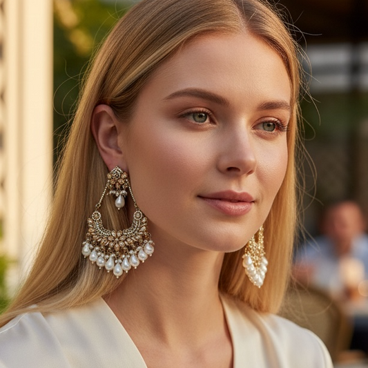 Kundan Drop Earrings
