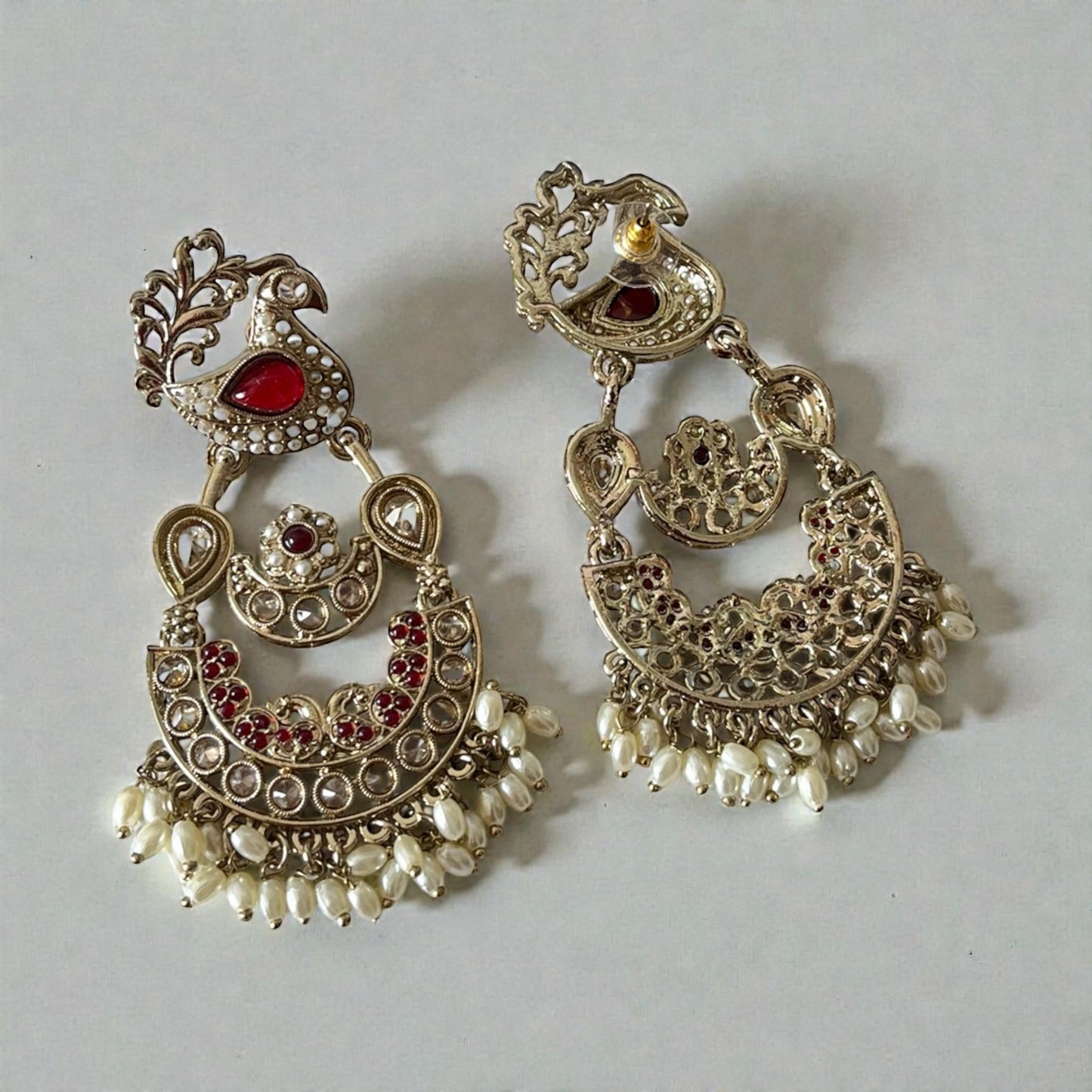 Peacock Chandbali Earrings