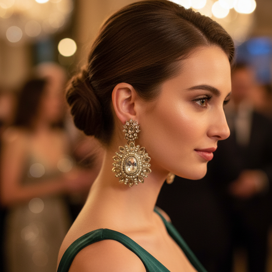 Kundan Drop Earrings
