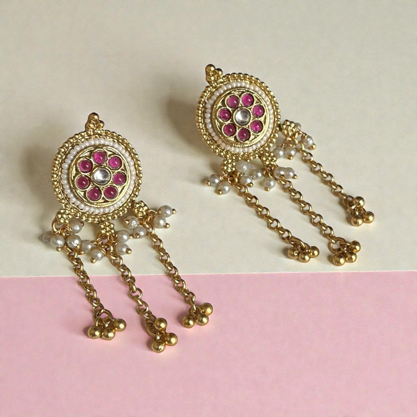 Kundan Drop Earrings