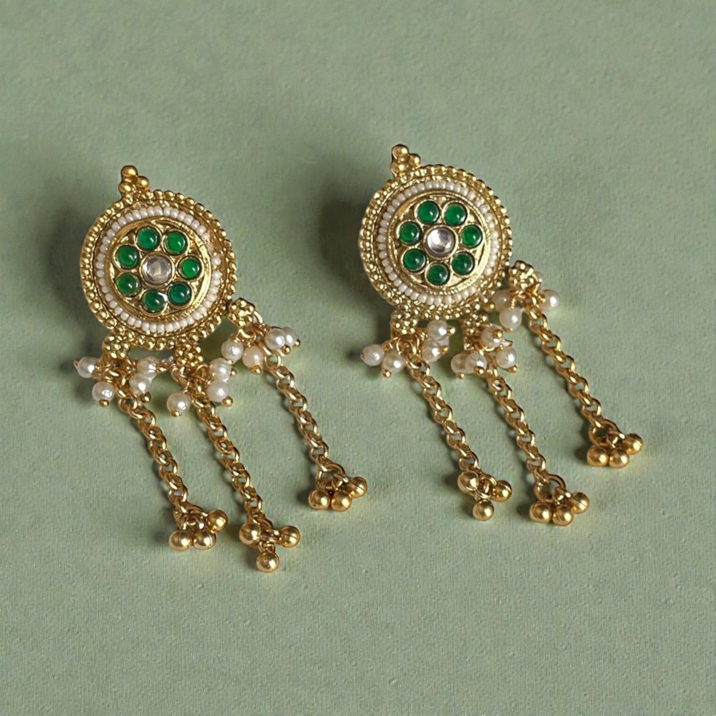 Kundan Drop Earrings