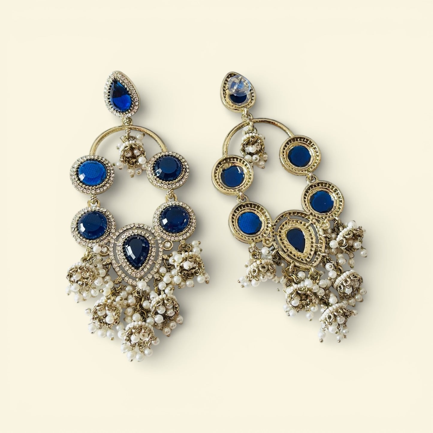 Statement Blue Stone Earrings