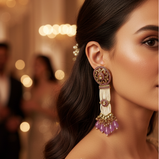 Kundan Beads Earrings