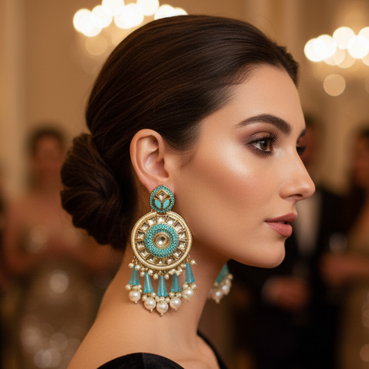 Kundan Chandbali Earrings