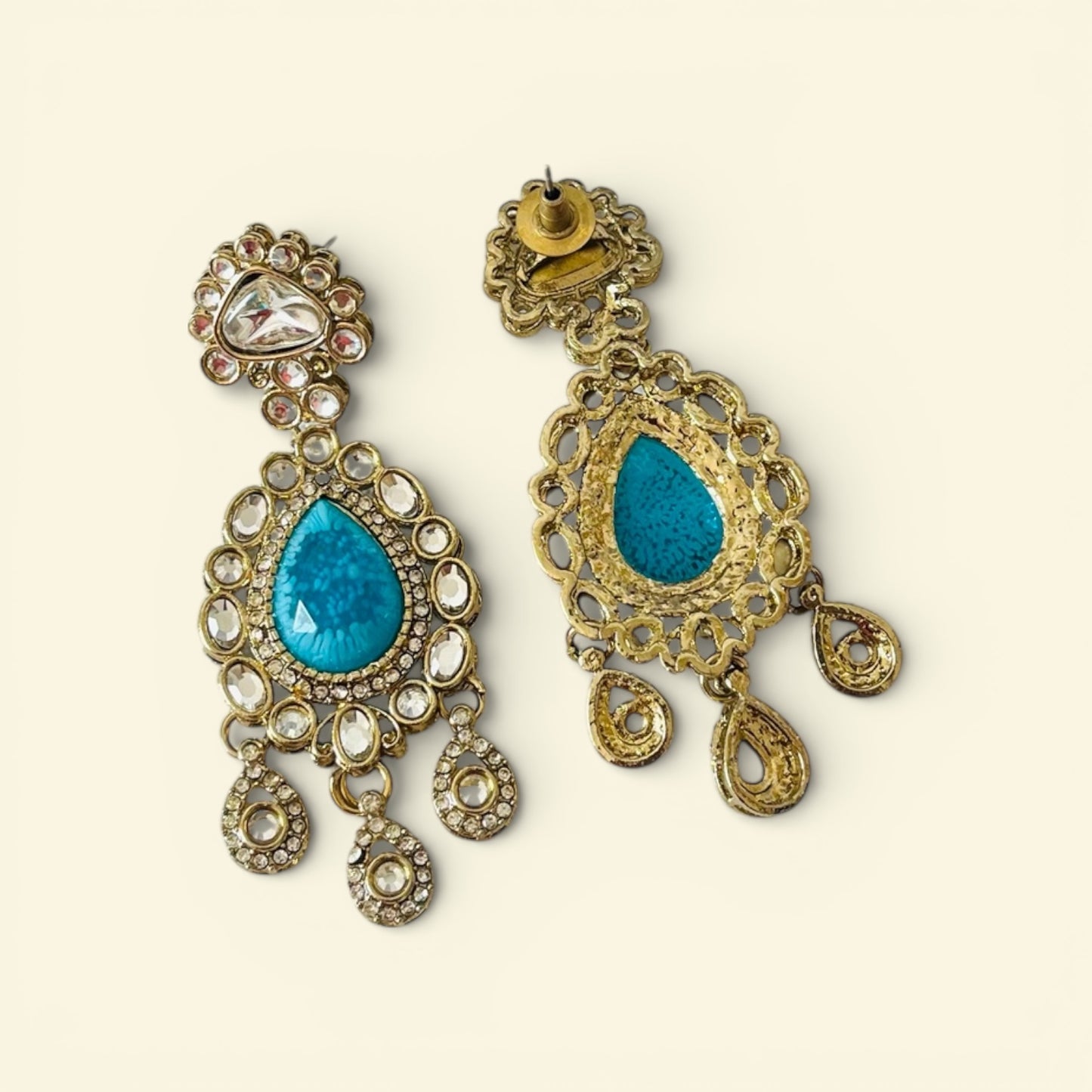 Kundan Stone Drop Earrings