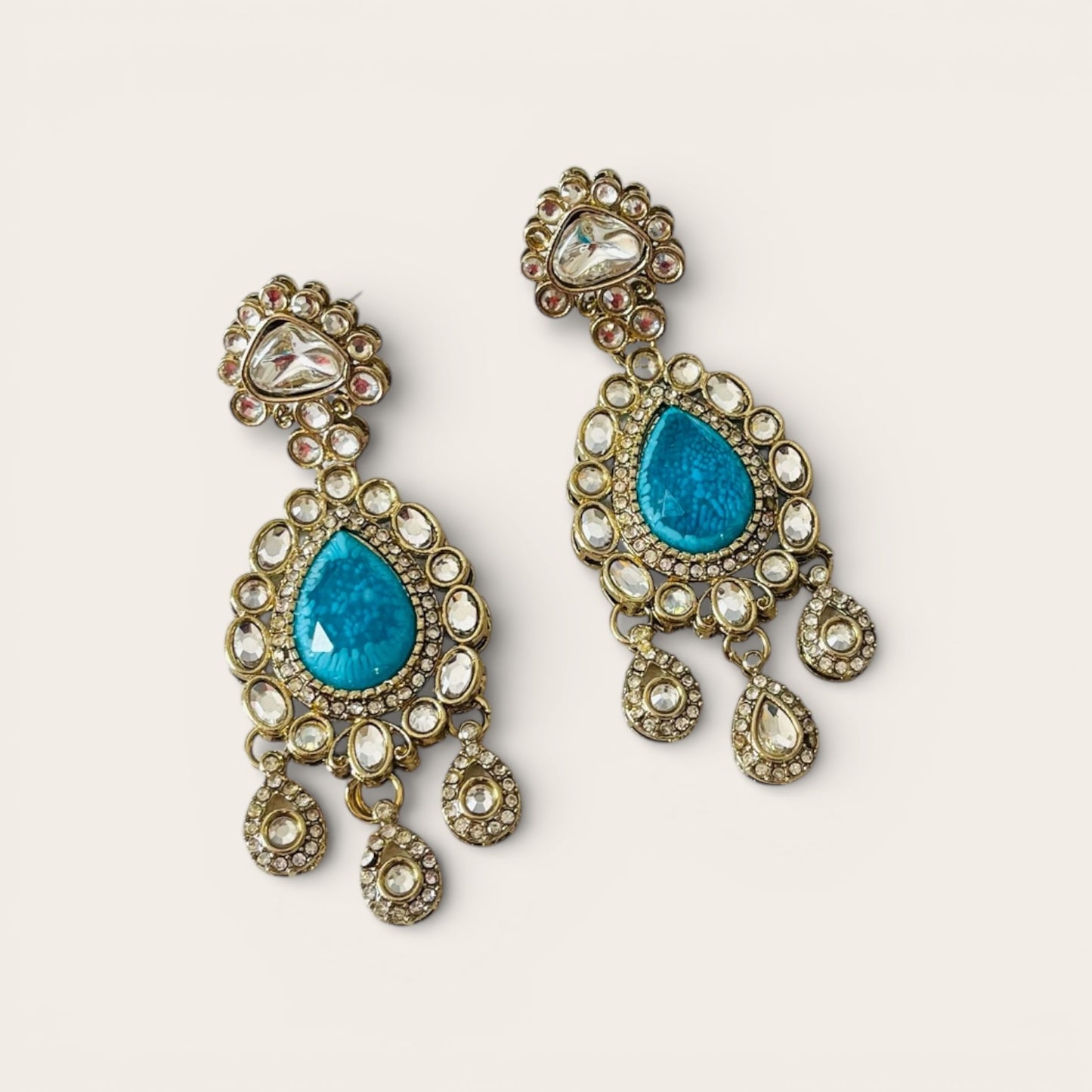 Kundan Stone Drop Earrings