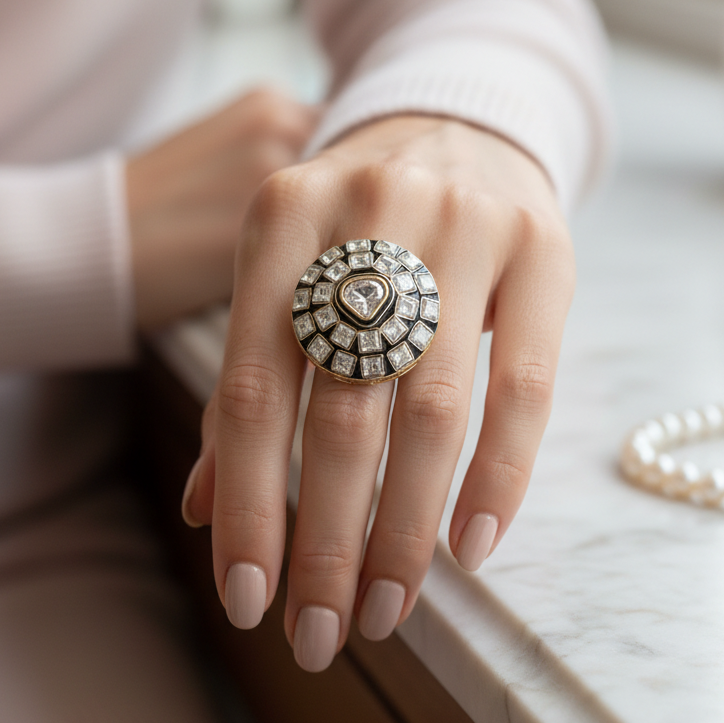 Statement Kundan Rings