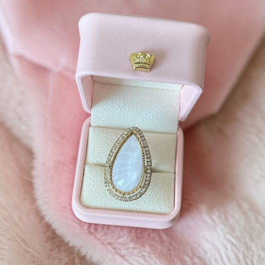 White Stone Statement Ring