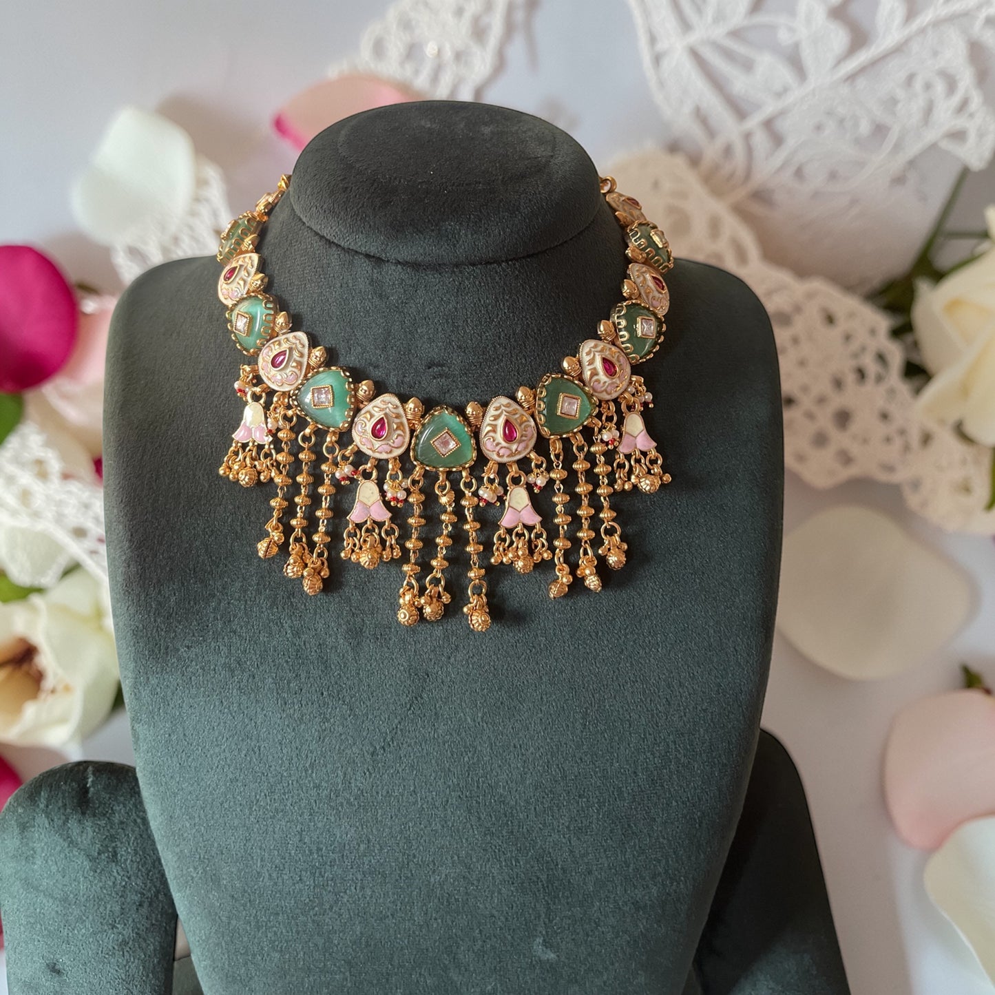 Designer Rajwadi Necklace Set