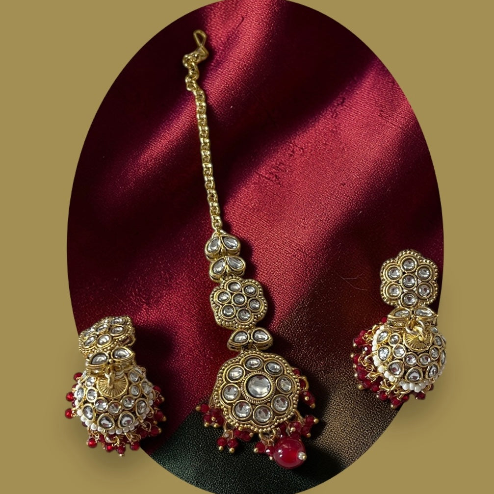 Kundan Beads Necklace Set