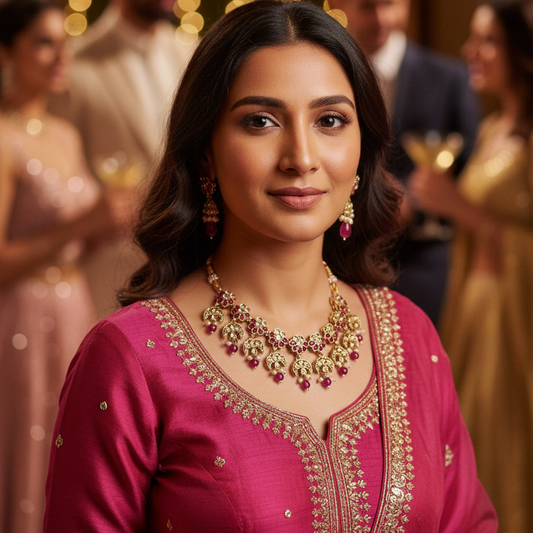 Moon Kundan Necklace Set