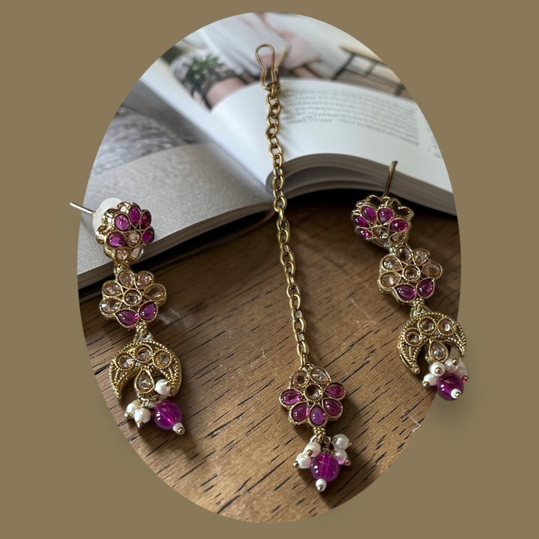 Moon Kundan Necklace Set