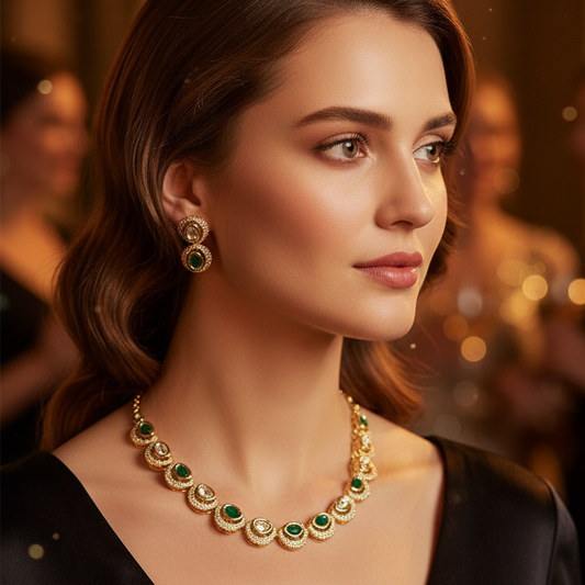 Moissanite Sleek Necklace Set