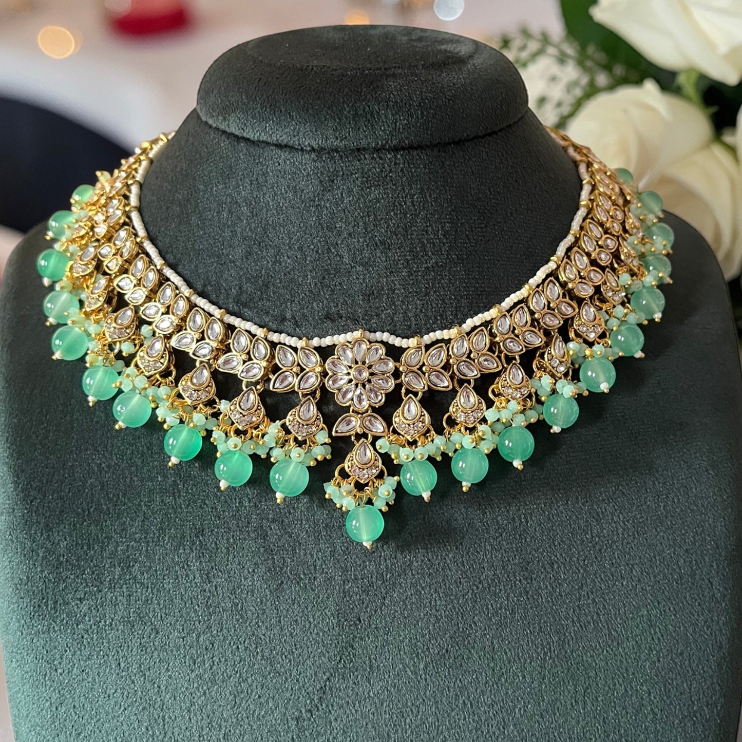 Kundan Pearl Necklace Set