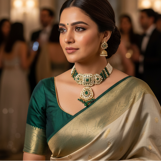 Kundan Maang Tikka Necklace Set