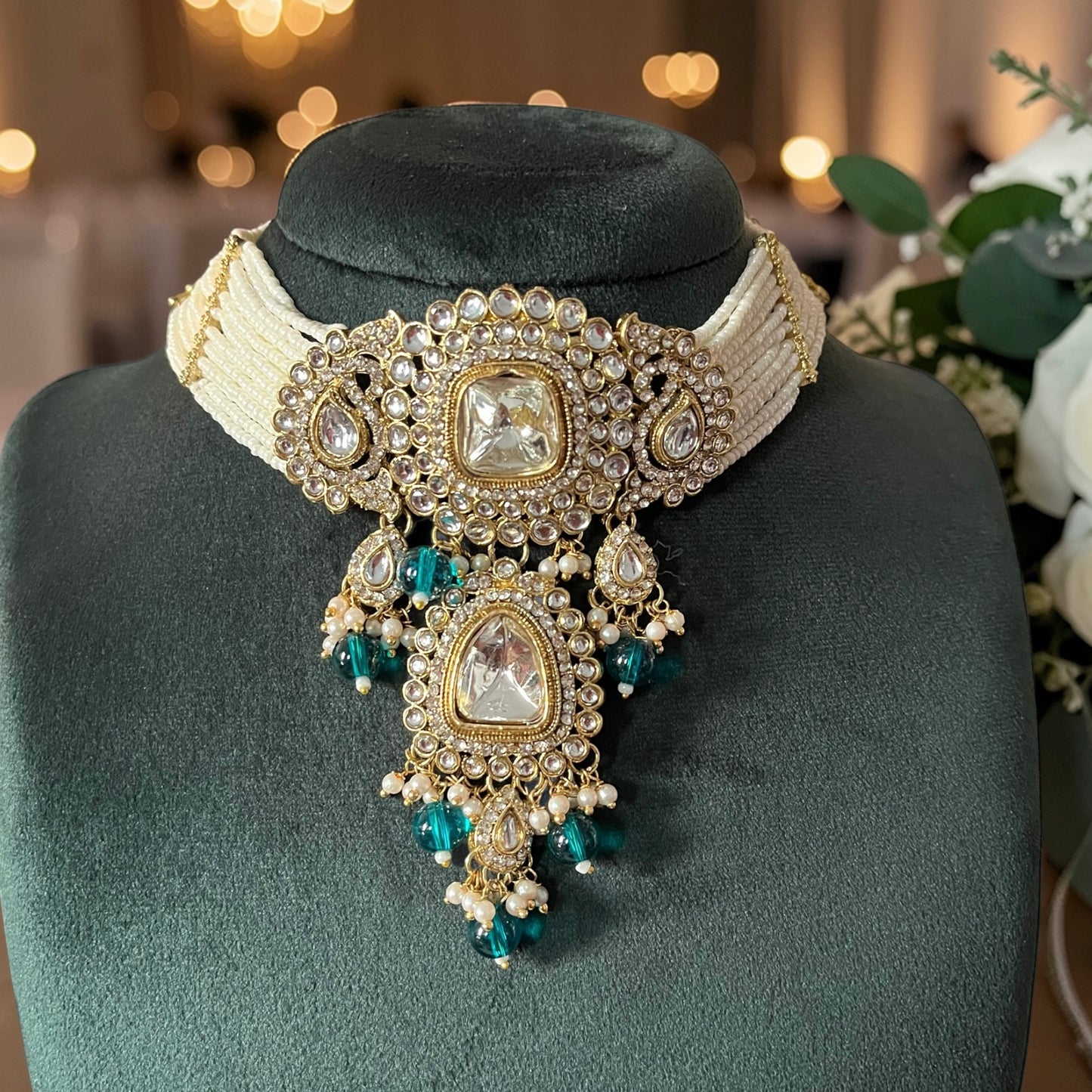 Kundan Beaded Necklace Set