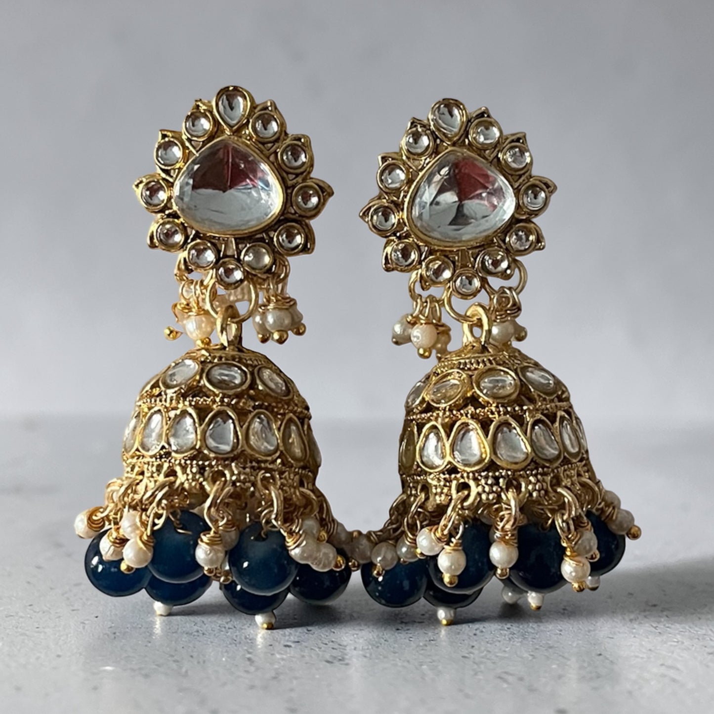 Kundan Beaded Maang Tikka Necklace Set
