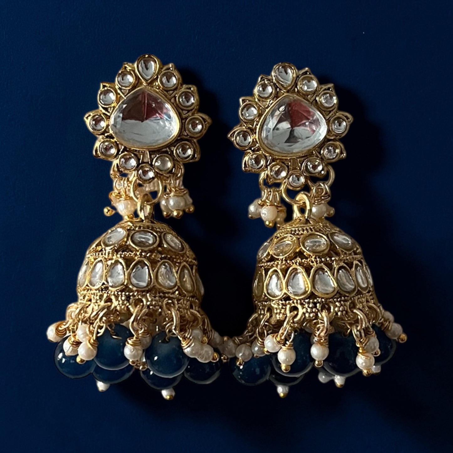 Kundan Beaded Maang Tikka Necklace Set
