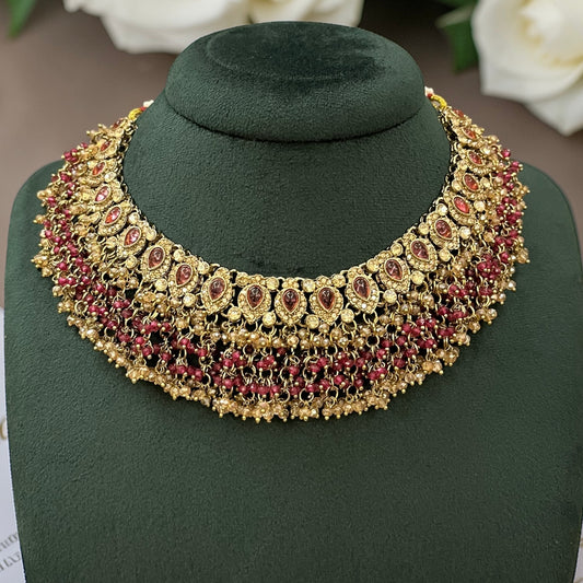 Punjabi Beads Necklace Set