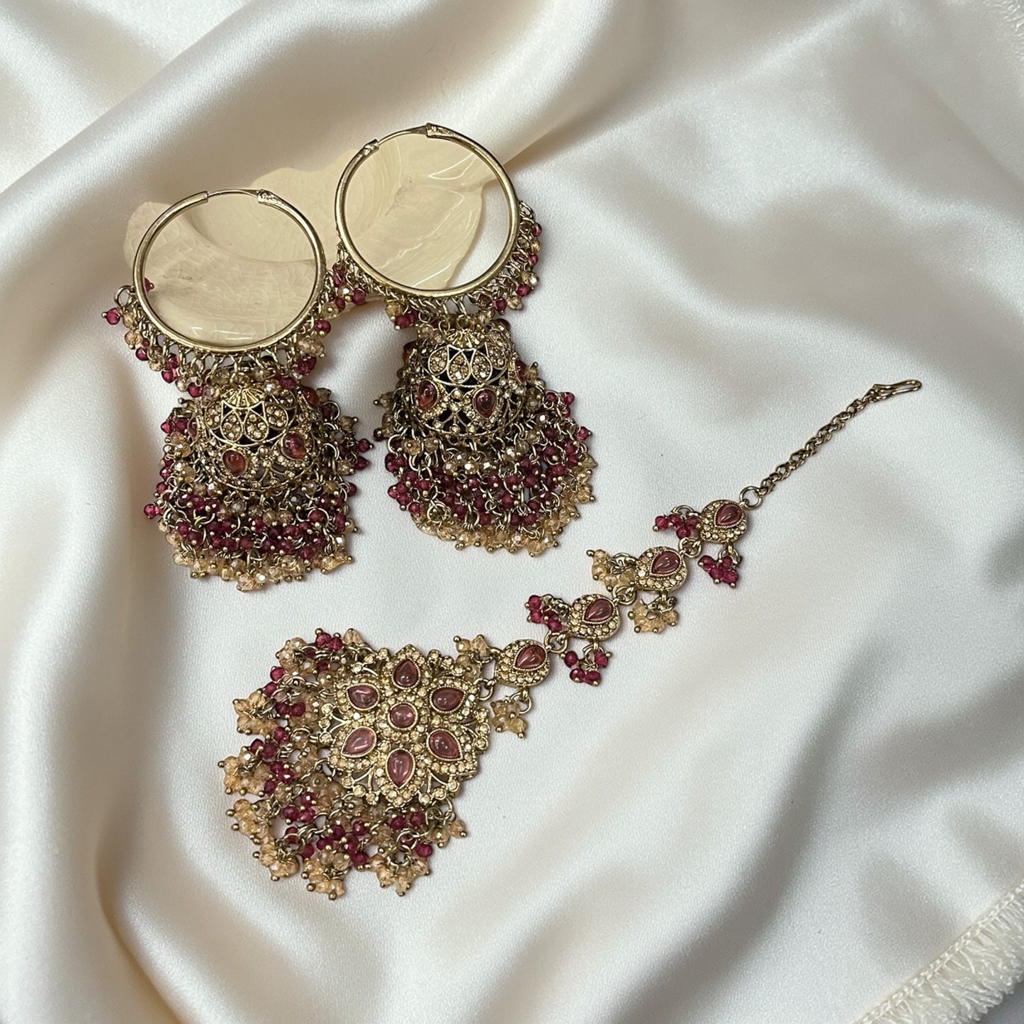 Punjabi Beads Necklace Set