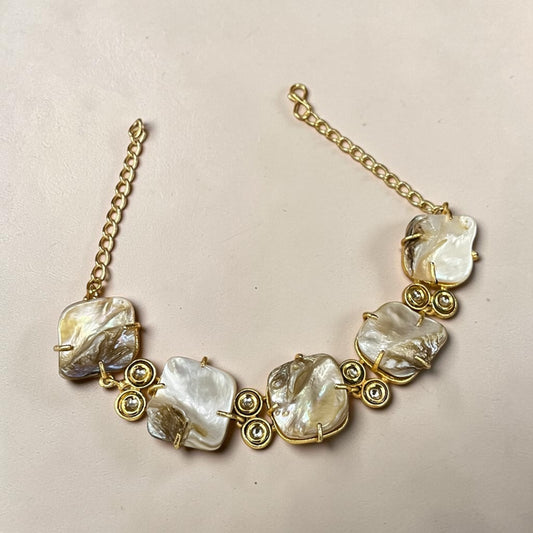 MOP Adjustable Chain Bracelet