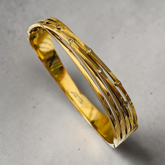 AD Studded Layered Bracelet
