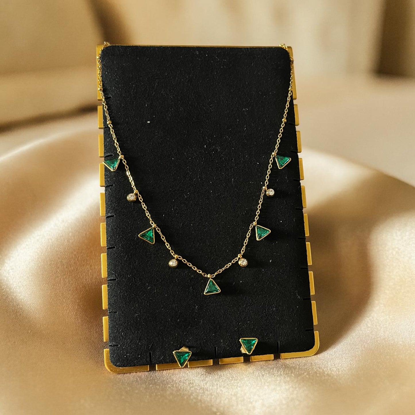 Rama Green Chain Necklace Set