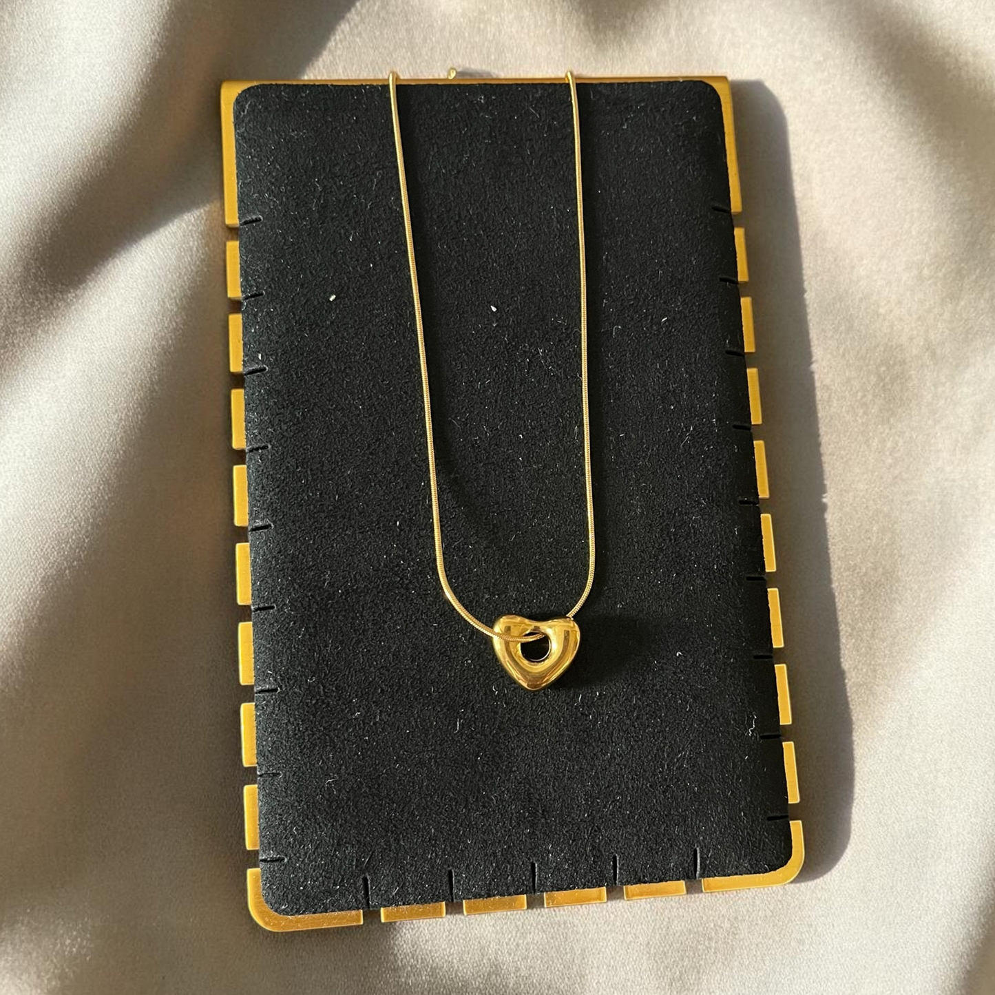 Gold Heart Pendant Necklace