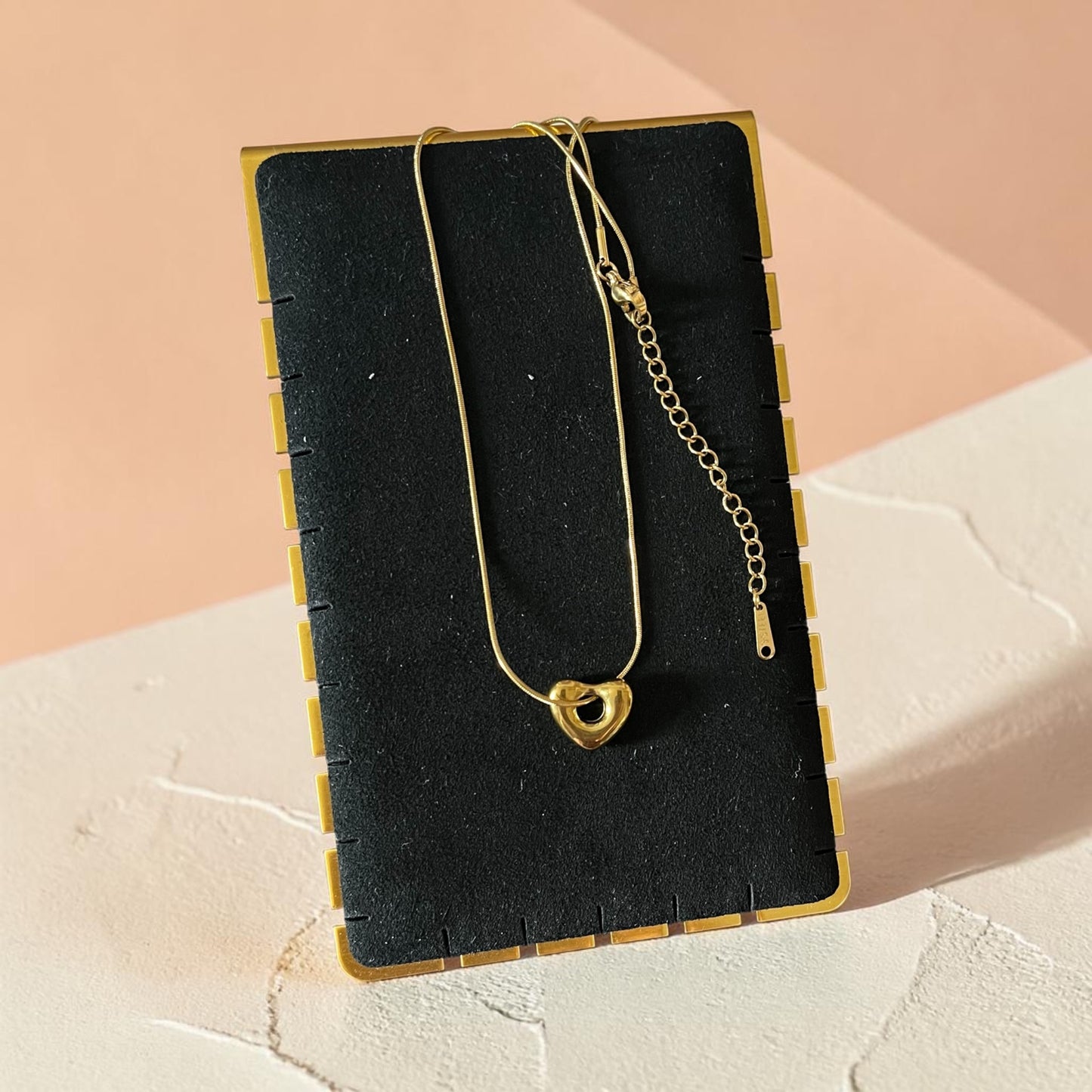 Gold Heart Pendant Necklace