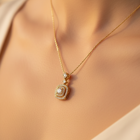 Diamond Pendant Chain Necklace
