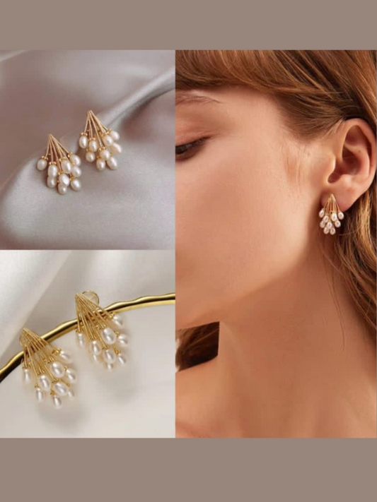 Bunch Pearl Drop Earrings