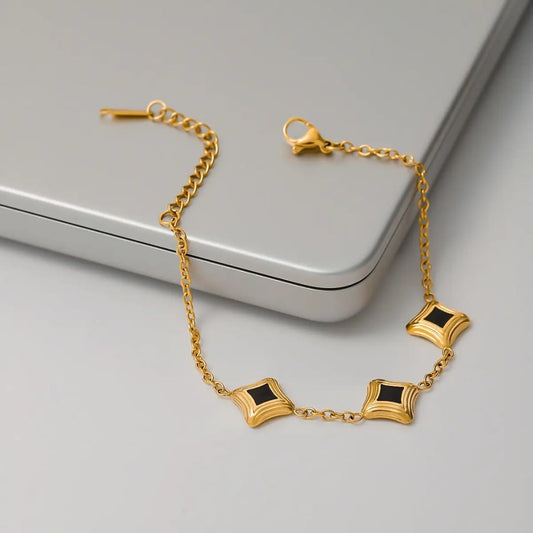 Black Square Chain Bracelet