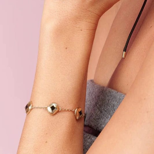 Black Square Chain Bracelet